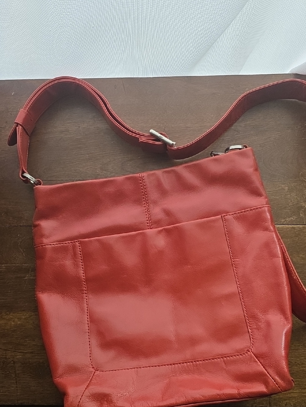 HOBO Red Leather Hobo Purse